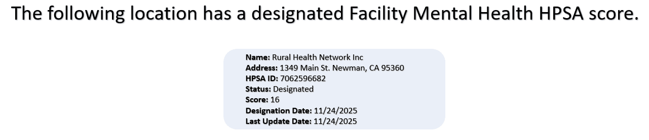 2025 RHN MH Facility Score
