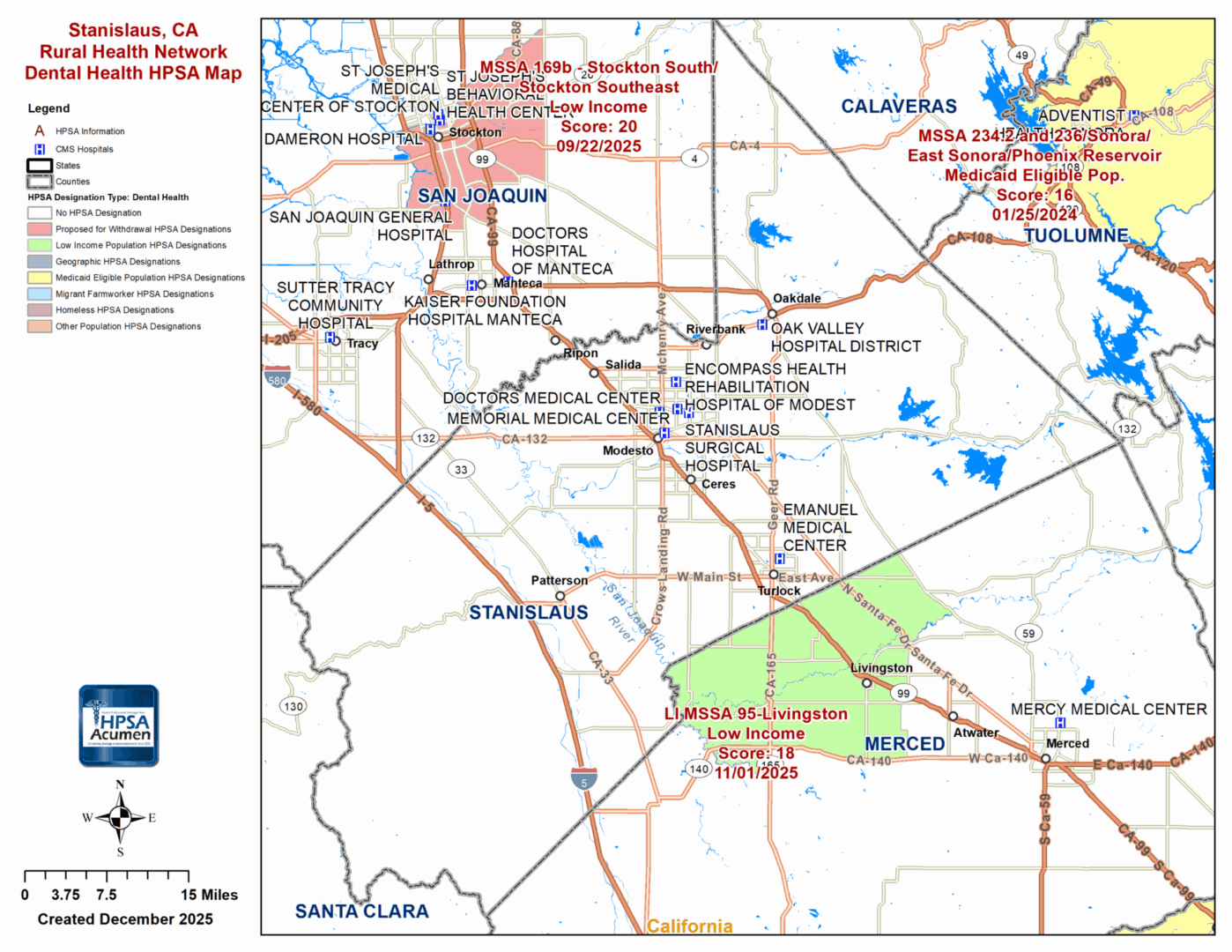 Stanislaus, CA DH HPSA Map PNG