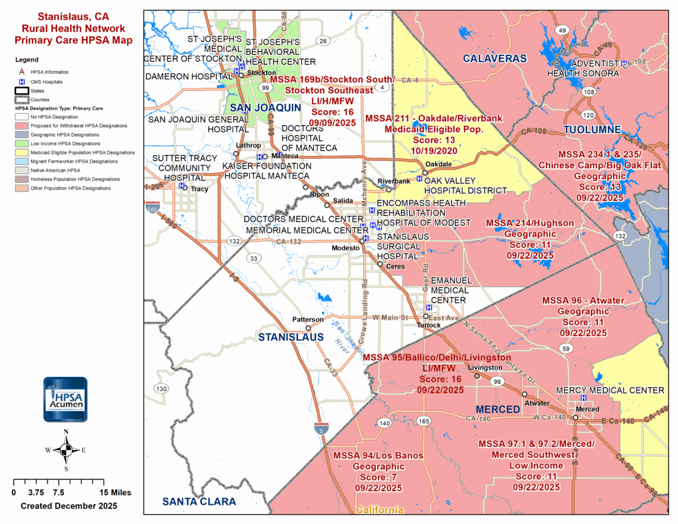Stanislaus, CA PC HPSA Map PNG
