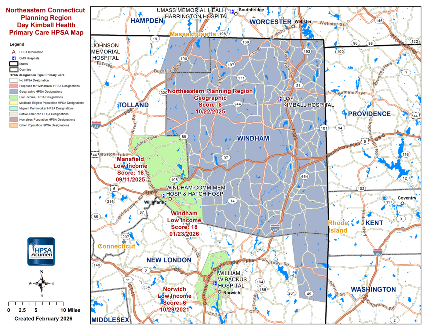 Windham, CT PC HPSA Map (PNG)